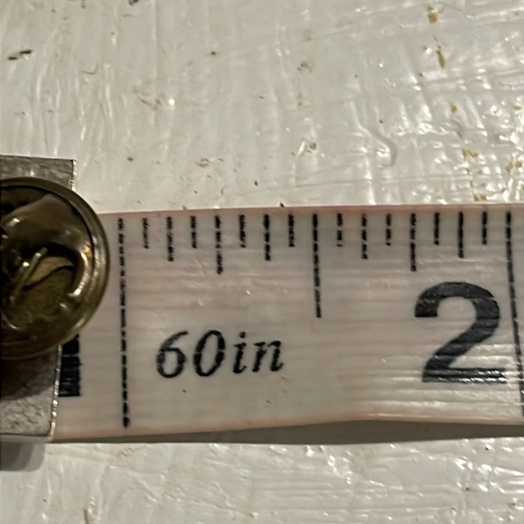 Vintage 0.75” WWII US Military Army silver tone small tooth Captain bars - Picture 15 of 15